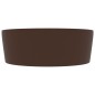 vidaXL Luxus-Waschbecken mit Überlauf Matt Dunkelbraun 36x13cm Keramik vidaXL Luxus-Waschbecken mit Überlauf Matt Dunkelbraun 36x13cm Keramik