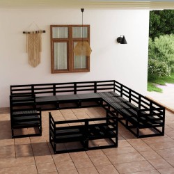 vidaXL 13-tlg. Garten-Lounge-Set Massivholz Kiefer