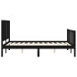 vidaXL Massivholzbett mit Kopfteil Schwarz 140x200 cm vidaXL Massivholzbett mit Kopfteil Schwarz 140x200 cm