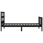 vidaXL Massivholzbett mit Kopfteil Schwarz 100x200 cm vidaXL Massivholzbett mit Kopfteil Schwarz 100x200 cm