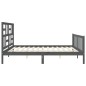 vidaXL Massivholzbett mit Kopfteil Grau 200x200 cm vidaXL Massivholzbett mit Kopfteil Grau 200x200 cm