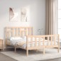 vidaXL Massivholzbett mit Kopfteil 140x190 cm vidaXL Massivholzbett mit Kopfteil 140x190 cm