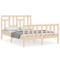 vidaXL Massivholzbett mit Kopfteil 140x190 cm vidaXL Massivholzbett mit Kopfteil 140x190 cm