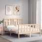 vidaXL Massivholzbett mit Kopfteil 140x190 cm vidaXL Massivholzbett mit Kopfteil 140x190 cm