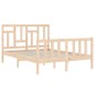 vidaXL Massivholzbett mit Kopfteil 140x190 cm vidaXL Massivholzbett mit Kopfteil 140x190 cm
