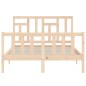 vidaXL Massivholzbett mit Kopfteil 140x190 cm vidaXL Massivholzbett mit Kopfteil 140x190 cm