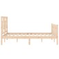 vidaXL Massivholzbett mit Kopfteil 140x190 cm vidaXL Massivholzbett mit Kopfteil 140x190 cm