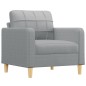 vidaXL 4-tlg. Sofagarnitur mit Kissen Hellgrau Stoff vidaXL 4-tlg. Sofagarnitur mit Kissen Hellgrau Stoff