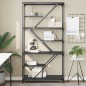 vidaXL Bücherregal Schwarz 91x36x176 cm Holzwerkstoff und Stahl vidaXL Bücherregal Schwarz 91x36x176 cm Holzwerkstoff und Stahl