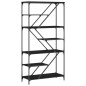 vidaXL Bücherregal Schwarz 91x36x176 cm Holzwerkstoff und Stahl vidaXL Bücherregal Schwarz 91x36x176 cm Holzwerkstoff und Stahl