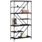 vidaXL Bücherregal Schwarz 91x36x176 cm Holzwerkstoff und Stahl vidaXL Bücherregal Schwarz 91x36x176 cm Holzwerkstoff und Stahl