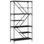 vidaXL Bücherregal Schwarz 91x36x176 cm Holzwerkstoff und Stahl vidaXL Bücherregal Schwarz 91x36x176 cm Holzwerkstoff und Stahl