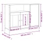 vidaXL Sideboard Räuchereiche 100x35x75 cm Holzwerkstoff vidaXL Sideboard Räuchereiche 100x35x75 cm Holzwerkstoff