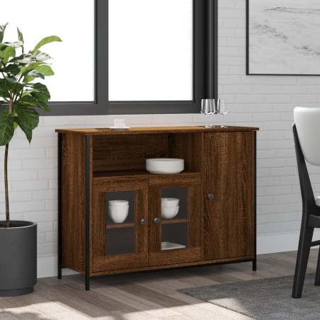 vidaXL Sideboard Braun Eichen-Optik 100x35x75 cm Holzwerkstoff