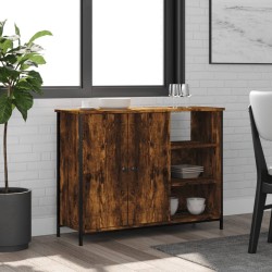 vidaXL Sideboard Räuchereiche 100x33x75 cm Holzwerkstoff
