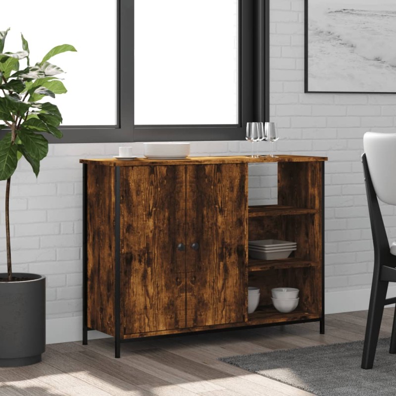 vidaXL Sideboard Räuchereiche 100x33x75 cm Holzwerkstoff vidaXL Sideboard Räuchereiche 100x33x75 cm Holzwerkstoff