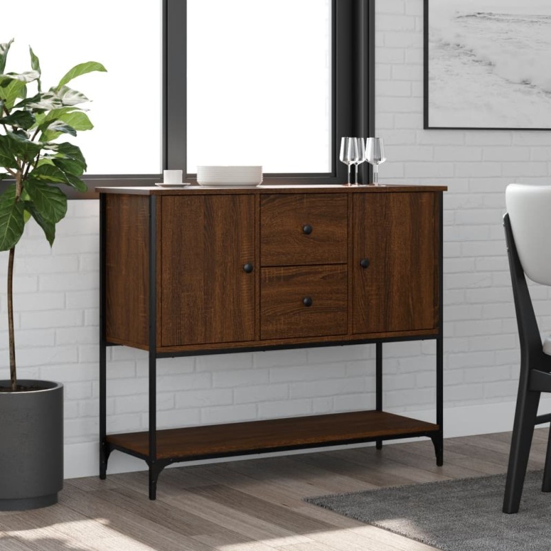 vidaXL Sideboard Braun Eichen-Optik 100x36x85 cm Holzwerkstoff vidaXL Sideboard Braun Eichen-Optik 100x36x85 cm Holzwerkstoff