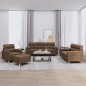 vidaXL 4-tlg. Sofagarnitur mit Kissen Braun Stoff vidaXL 4-tlg. Sofagarnitur mit Kissen Braun Stoff