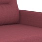 vidaXL 3-tlg. Sofagarnitur mit Kissen Weinrot Stoff vidaXL 3-tlg. Sofagarnitur mit Kissen Weinrot Stoff