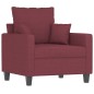 vidaXL 3-tlg. Sofagarnitur mit Kissen Weinrot Stoff vidaXL 3-tlg. Sofagarnitur mit Kissen Weinrot Stoff
