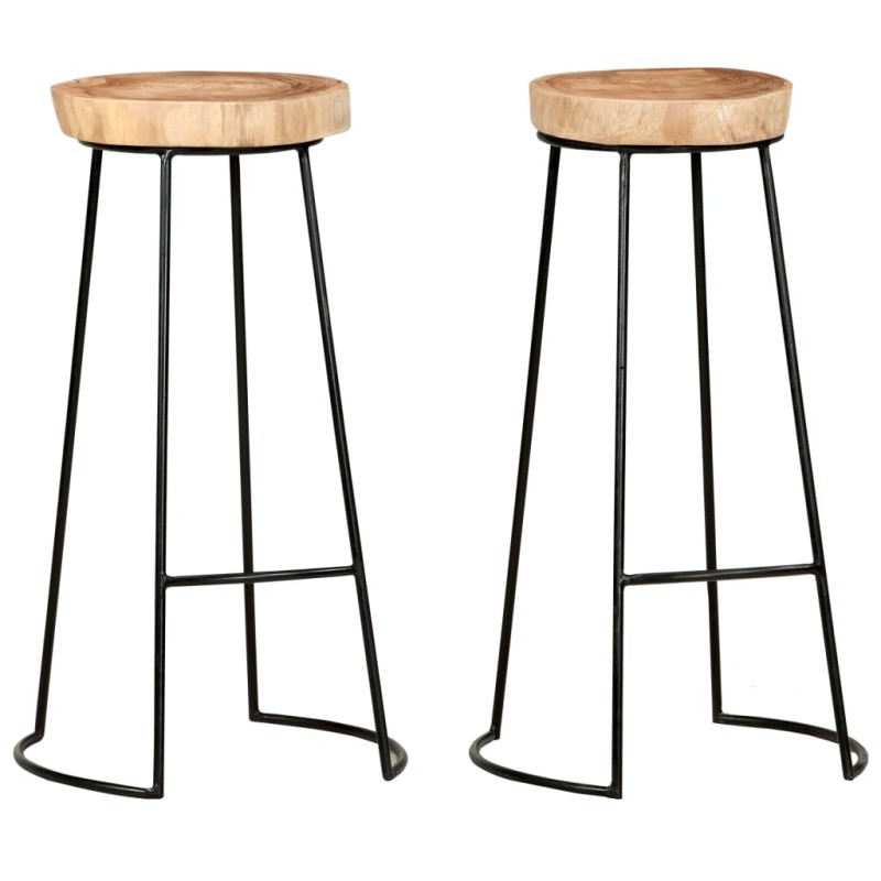 vidaXL Barhocker 2 Stk. Massivholz Akazie vidaXL Barhocker 2 Stk. Massivholz Akazie