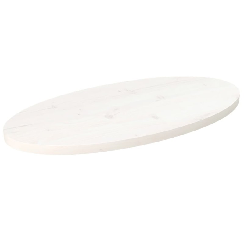 vidaXL Tischplatte Weiß 80x40x2,5 cm Massivholz Kiefer Oval vidaXL Tischplatte Weiß 80x40x2,5 cm Massivholz Kiefer Oval