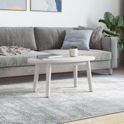 vidaXL Tischplatte Weiß 80x40x2,5 cm Massivholz Kiefer Oval