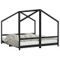 vidaXL Kinderbett Schwarz 2x(90x190) cm Massivholz Kiefer vidaXL Kinderbett Schwarz 2x(90x190) cm Massivholz Kiefer