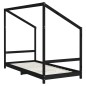 vidaXL Kinderbett Schwarz 2x(90x190) cm Massivholz Kiefer vidaXL Kinderbett Schwarz 2x(90x190) cm Massivholz Kiefer