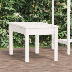 vidaXL Gartenbank Weiß 80x44x45 cm Massivholz Kiefer