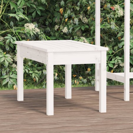 vidaXL Gartenbank Weiß 80x44x45 cm Massivholz Kiefer
