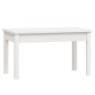 vidaXL Gartenbank Weiß 80x44x45 cm Massivholz Kiefer vidaXL Gartenbank Weiß 80x44x45 cm Massivholz Kiefer