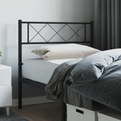 vidaXL Kopfteil Metall Schwarz 90 cm