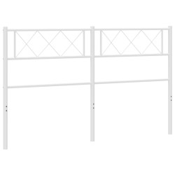vidaXL Kopfteil Metall Weiß 135 cm