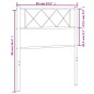 vidaXL Kopfteil Metall Weiß 80 cm