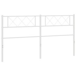 vidaXL Kopfteil Metall Weiß 200 cm