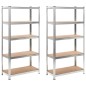 vidaXL Lagerregale 2 Stk. Silbern vidaXL Lagerregale 2 Stk. Silbern