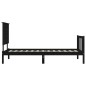 vidaXL Massivholzbett mit Kopfteil Schwarz 100x200 cm vidaXL Massivholzbett mit Kopfteil Schwarz 100x200 cm