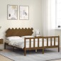 vidaXL Massivholzbett mit Kopfteil Honigbraun 160x200 cm vidaXL Massivholzbett mit Kopfteil Honigbraun 160x200 cm