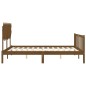 vidaXL Massivholzbett mit Kopfteil Honigbraun 160x200 cm vidaXL Massivholzbett mit Kopfteil Honigbraun 160x200 cm