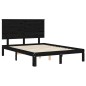 vidaXL Massivholzbett mit Kopfteil Schwarz 140x200 cm vidaXL Massivholzbett mit Kopfteil Schwarz 140x200 cm