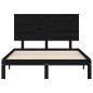 vidaXL Massivholzbett mit Kopfteil Schwarz 140x200 cm vidaXL Massivholzbett mit Kopfteil Schwarz 140x200 cm