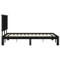 vidaXL Massivholzbett mit Kopfteil Schwarz 140x200 cm vidaXL Massivholzbett mit Kopfteil Schwarz 140x200 cm