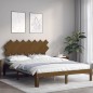 vidaXL Massivholzbett mit Kopfteil Honigbraun 140x200 cm vidaXL Massivholzbett mit Kopfteil Honigbraun 140x200 cm
