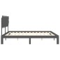 vidaXL Massivholzbett mit Kopfteil Grau 200x200 cm vidaXL Massivholzbett mit Kopfteil Grau 200x200 cm