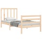 vidaXL Massivholzbett mit Kopfteil 90x200 cm vidaXL Massivholzbett mit Kopfteil 90x200 cm