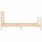 vidaXL Massivholzbett mit Kopfteil 100x200 cm vidaXL Massivholzbett mit Kopfteil 100x200 cm