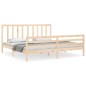 vidaXL Massivholzbett mit Kopfteil 200x200 cm vidaXL Massivholzbett mit Kopfteil 200x200 cm