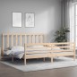 vidaXL Massivholzbett mit Kopfteil 200x200 cm vidaXL Massivholzbett mit Kopfteil 200x200 cm
