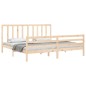 vidaXL Massivholzbett mit Kopfteil 200x200 cm vidaXL Massivholzbett mit Kopfteil 200x200 cm